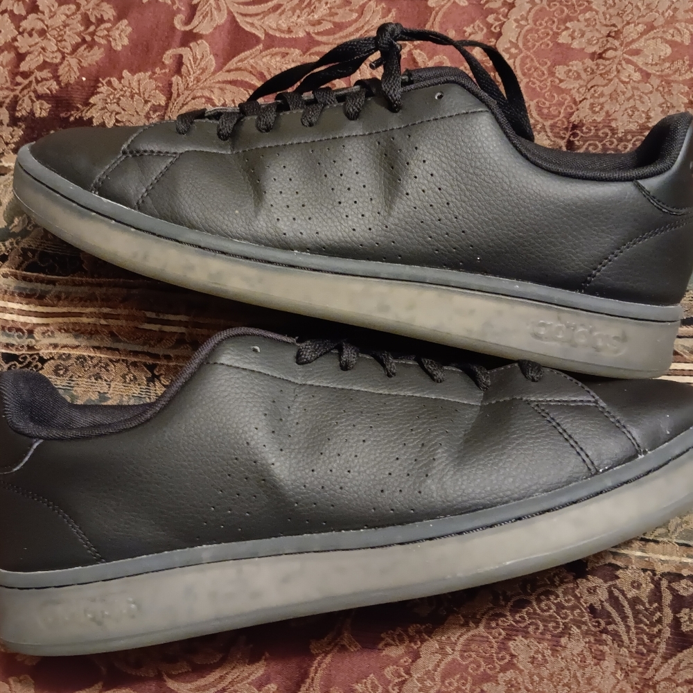 2021 Adidas Advantage Shoes/Sneakers (HO0570) Preowned Black Color Men's Sz 11 - Picture 8 of 13